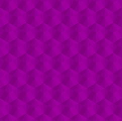 Purple 3d hexagon or zigzag vector background. Rectangle and triangle repeat pattern background.