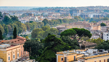 Fototapeta na wymiar Panoramic view of Ancient Rome ruins