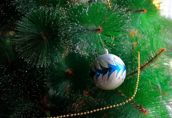 christmas ball on tree