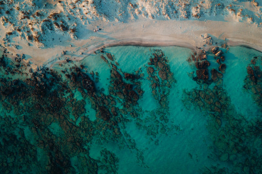 Elafonissi beach from above