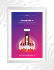 Fototapeta na wymiar Business project startup poster design