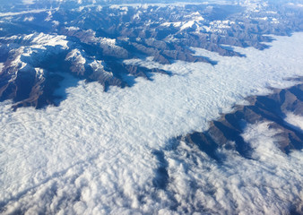 Blue sky with clouds in summer day