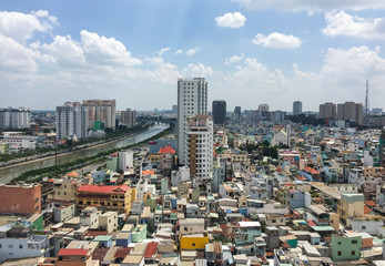 Aerial view of Saigon (Ho Chi Minh), Vietnam