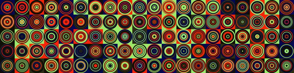 Pattern with random colored Circles Generative Art background illustration