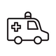 Ambulance icon in trendy outline style design. Vector graphic illustration. Ambulance icon for website design, logo, app, and ui. Editable vector stroke. EPS 10.