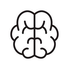 Brain icon in trendy outline style design. Vector graphic illustration. Brain icon for website design, logo, app, and ui. Editable vector stroke. EPS 10.