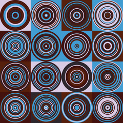 Pattern with random colored Circles Generative Art background illustration