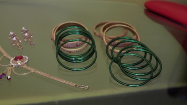  glass and gold bangle for traditional event