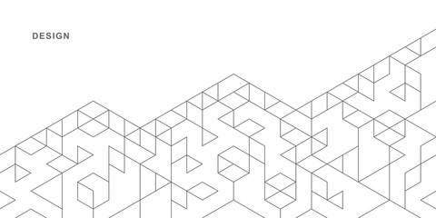 Abstract geometric technological background. Vector creative design.