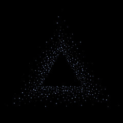 Rainbow, iridescent rectangle, shiny confetti.