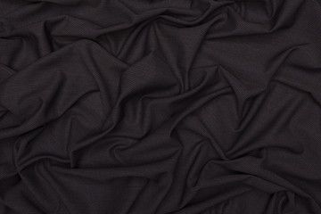 Creative of beautiful black fabric with textile texture background