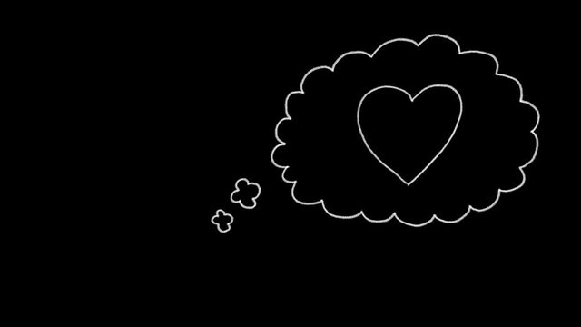 Gedankenblase Animation Herz