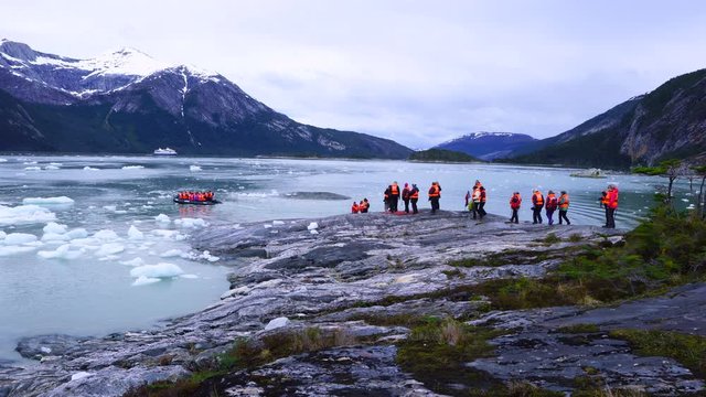 Cruise Ship Explorers of Patagonia, Chilean Fjords, Tierra del Fuego, Patagonia, Strait of Magellan, Chile, South America, America