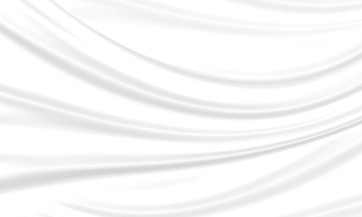 3d rendering. modernsmooth soft gray curve cloth wall background.