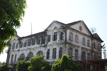 Haus in Rangun, Myanmar - obrazy, fototapety, plakaty