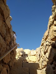 Masada National Park, Israel December 23th 2019 - stairs to an ancient fortress in southern Israel&rsquo;s Judean Desert