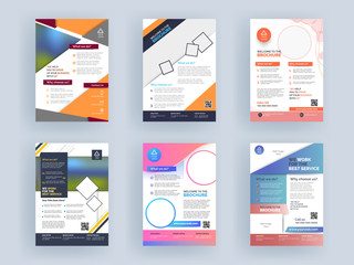 Editable Business Brochure Template Layout Cover Page and Flyer Set.