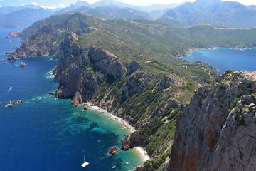 Capo Rosso en Corse, vue de la tour.