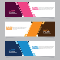 Vector abstract design web banner template. Web Design Elements - Header Design. Abstract geometric web banner template on grey background.Modern banner.