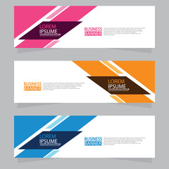 Vector abstract design web banner template. Web Design Elements - Header Design. Abstract geometric web banner template on grey background.Modern banner.