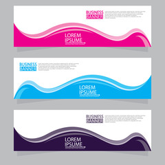 Vector abstract design web banner template. Web Design Elements - Header Design. Abstract geometric web banner template on grey background.Modern banner.