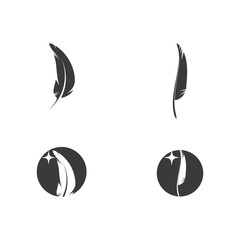 Set Feathers Logo Template vector symbol