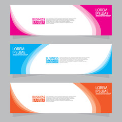 Vector abstract design web banner template. Web Design Elements - Header Design. Abstract geometric web banner template on grey background.Modern banner.