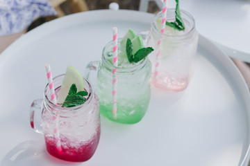 drink, glass, cocktail,green,water,tube,Red