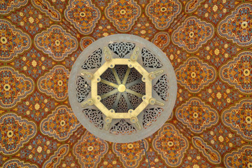Ceiling lamp on morocco-style pattern 
