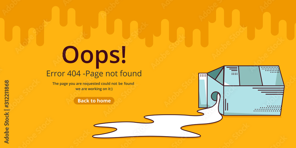 Poster error 404 page layout vector design. the page you requested could not be found.