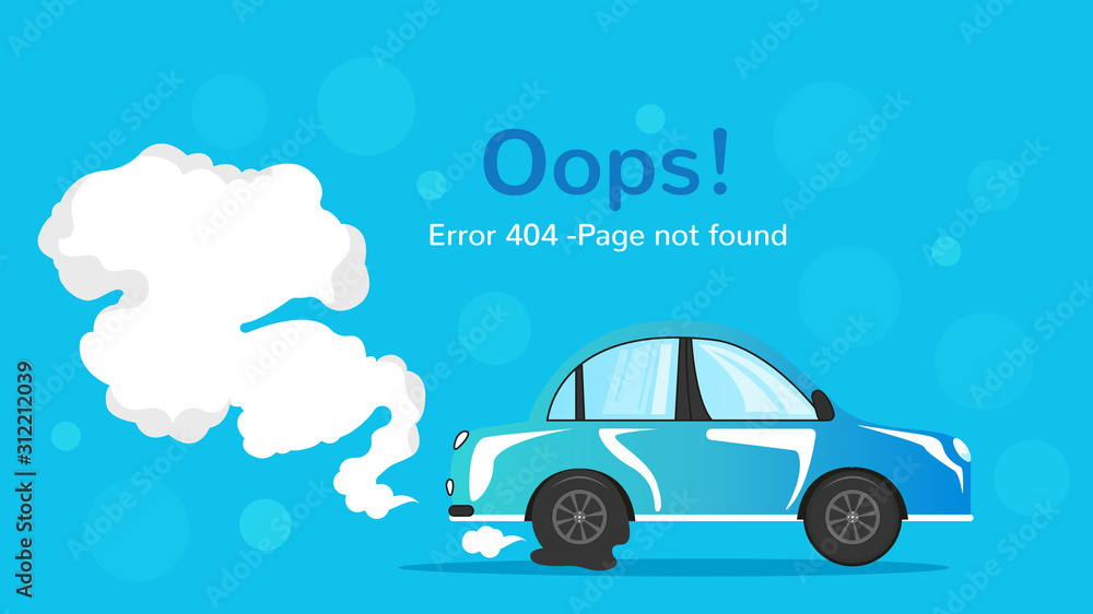 Poster 404 error page template design