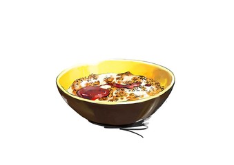 bowl of cereal isolated