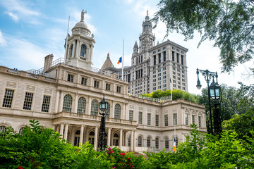 New york city hall in the afternoon , Manhattan , New york city , United States of America