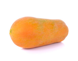 Yellow papaya isolated on white background