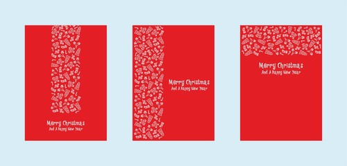 Christmas card v.3 red. Vector.	