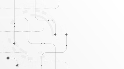 Obraz premium Abstract geometric Circuit connect lines and dots.Simple technology graphic background.Illustration Vector design Network technology and Connection concept.