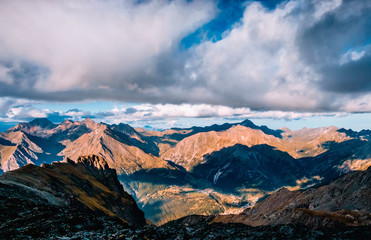italy alps awesome cloudy sunset view