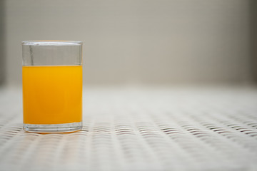 Orange juice in the glass