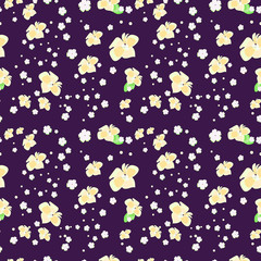 Summer pattern of flowers of plumeria . Vector illustration