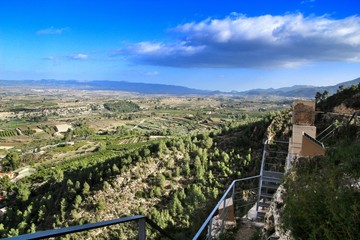 Panoramic view of the Albaida Valley in Valencia