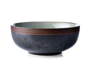 Empty japanese bowl on white