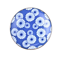 ceramic bowl japanese style vintage pattern isolate on white background