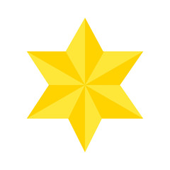 Fototapeta premium gwiazda david symbol na białym tle ikona wektor ilustracja projekt
