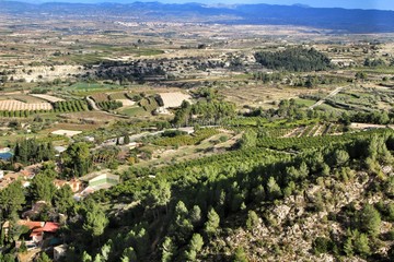 Obraz premium Panoramic view of the Albaida Valley in Valencia