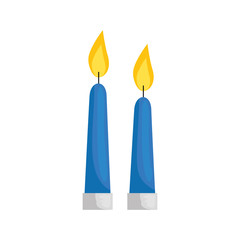 candles light decoration isolated icon vector illustration design
