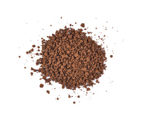 coffee powder on the white background