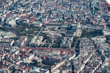 Obraz premium Aerial view of Heldenplatz, Vienna, Austria