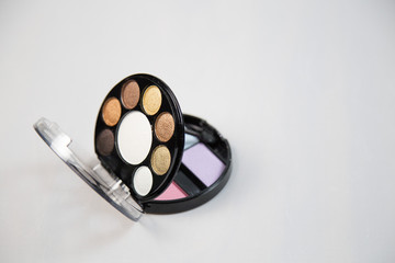 Set of eyeshadow isolated on white background, isolated on white background