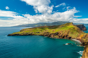 Fototapeta premium Hiking on Ponta de Sao Lourenco peninsula, Madeira island, Portugal, Europe