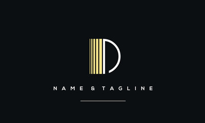 Alphabet letter monogram icon logo D,  , Symbol D, Monogram D